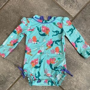 Infant mermaid rash guard swimsuit